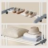 SONGMICS Wäscheständer, Standtrockner 4 Ebenen, Flügelwäscheständer, klappbare Flügel, mit Rollen, 63,5 x 125,5 x 173 cm, groß, einfacher Aufbau Bild 5