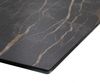 Esstisch Edge 200x100cm Keramik Laminam®Noir Desir Braun V-Mittelfuß Schwarz Bild 5