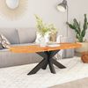 vidaXL Tischplatte 140x50x3,8 cm Oval Massivholz Akazie 370099 Bild 2