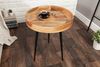 Eleganter Mangoholz Beistelltisch ARTE natural 45cm schwarze Metallbeine Bild 2