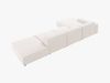 Micadoni Ecksofa Jodie 5-Sitzer Links Strukturierter Stoff Megan Helles Beige Bild 4