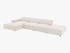 Micadoni Ecksofa Jodie 5-Sitzer Links Strukturierter Stoff Megan Helles Beige Bild 2