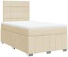 vidaXL Boxspringbett mit Matratze Creme 120x190 cm Stoff 3293912 Bild 2