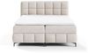 Boxspringbett Schlafzimmerbett SOPHIE 200x200cm Stoff Salvador Beige Bild 4