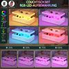 Furnishings Home Couchtisch Schreibtisch Beistelltisch LED (Hochglänzender quadratischer, 104x53x46 cm), Mit Schubladen und 16-farbigen variablen LED-Leuchten Bild 4