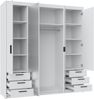 AX LIVING Kleiderschrank mit Spiegel Sonoma Eiche Storicos 4T6S 176,3 Bild 4