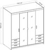 AX LIVING Kleiderschrank mit Spiegel Sonoma Eiche Storicos 4T6S 176,3 Bild 5