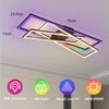 Nettlife LED Deckenleuchte Schwarz RGB Farbwechsel Dimmbar Wohnzimmer 36W Modern Rechteckig, Dimmbar,RGB Bild 3