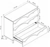 Vente-unique - NUBORELA Kommode Holz, Platte BeigeWeiß - B 40 cm x H 86,5 cm x L 111 cm Bild 4