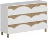 Vente-unique - NUBORELA Kommode Holz, Platte BeigeWeiß - B 40 cm x H 86,5 cm x L 111 cm Bild 2