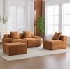 Ecksofa modular 68cm×97cm×100cm in Orange – 4-teiliges Sofa aus Stoff mit Memory-Schaum, ohne Montage Bild 3