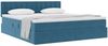 vidaXL Aufbewahrungsbett mit Matratze Dunkelblau 180 x 200 cm Samt 3370897 Bild 3
