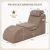 Moderner Freizeitsessel mit einzigartigem, ergonomischem Design, gefertigt aus hochelastischem Kompressionsschaum, mit abnehmbarem Sitzkissen und, khaki, 160 x 66 x 90 cm Bild 4