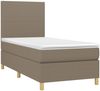 vidaXL Boxspringbett mit Matratze & LED Taupe 100x200 cm Stoff 3135257 Bild 3