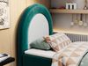 Kinderbett NEST, Boxspringbetten für Kinderzimmer, Jugendbett, Einzelbett mit Matratze 90 x 180 cm - Dunkelgrün Velvet - Topper Visco Bild 3
