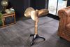 LebensWohnArt Esstisch Maritimer Design-Tisch ELICA H73xD60cm gold-schwarz Beistelltisch Bild 4