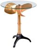 LebensWohnArt Esstisch Maritimer Design-Tisch ELICA H73xD60cm gold-schwarz Beistelltisch Bild 5