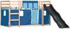 vidaXL Etagenbett mit Rutsche und Gardinen Blau 90x190 cm 3284126 Bild 3