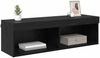 vidaXL TV-Wandschrank mit LED Schwarz Eichen-Optik 100 x 30 x 30 cm 882969 Bild 3