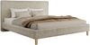 Design Polsterbett LUMARO CLASSIC 180 x 200 cm mit Lattenrost & 12cm hohen Füßen, Doppelbett mit Kopfteil, Konfigurierbar - Beige Strukture Bild 4