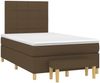 vidaXL Boxspringbett mit Matratze Stoff Dunkelbraun 120x200 cm, Härtegrad: H2 [3137144] Bild 3