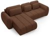 Ecksofa Schlafsofa Sofa CARIA in Stoff Quelle Rotbraun Ottomane Links Bild 2