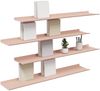 vidaXL Schwebendes Regal 4 pcs Rosa 100 x 18 x 2,5 cm Stahl 8004047 Bild 3