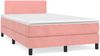vidaXL Boxspringbett mit Matratze & LED Rosa 120x190 cm Samt 3270146 Bild 3