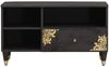 vidaXL TV-Schränk mit Regal Schwarz 80 x 33 x 46 cm Massivholz Mango 4018825 Bild 3