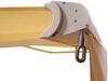 Elektrische Vollkassetten-Markise T124, 5x3m ausfahrbarer Volant ~ Polyester Grau/Weiß Bild 5