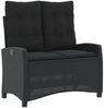 vidaXL 4-tlg. Garten-Essgruppe mit Kissen Schwarz Poly Rattan 3277395 Bild 3