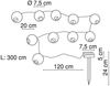 2er Set Solarbetriebene LED Outdoor Lichterkette mit 10 bunten Lampions, 3 Meter Bild 2