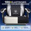 GTPLAYER Gaming-Stuhl Stoff Gaming Chair Ergonomisch Bürostuh PC Stuhl, 150kg Belastbarkeit, Schreibtischstuh mit Federsitzkissen und Fußstütze Bild 3