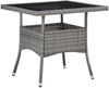 vidaXL Garten-Esstisch Grau Poly Rattan und Glas 46178 Bild 1
