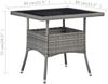 vidaXL Garten-Esstisch Grau Poly Rattan und Glas 46178 Bild 5