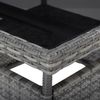 vidaXL Garten-Esstisch Grau Poly Rattan und Glas 46178 Bild 3