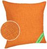 ANRO Dekokissen MrJack Kissenbezug Leinenoptik Deko Kissen Uni, Sofakissen 40x40 cm ohne Füllung Orange Bild 5