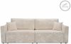 Wohnero24 Schlafsofa MONELLA 234 x 100 cm – modernes Sofa mit Schlaffunktion 154 x 200 cm & 2 Bettkästen, RIVIERA Veloursstoff in Beige Bild 3