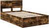 vidaXL Bettrahmen Geräucherte Eiche 135 x 190 cm Holzwerkstoff 3408680 Bild 4