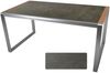 Tischgruppe Averna aus Aluminium, Edelstahlfinish / Glas-Tischplatte Bild 4