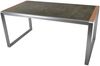 Tischgruppe Averna aus Aluminium, Edelstahlfinish / Glas-Tischplatte Bild 5