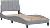 vidaXL Bettgestell ohne Matratze "Hanko" Hellgrau 90x200 cm Stoff 3310363 Bild 4