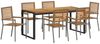 vidaXL Garten Essgruppe 7 pcs Grau und Braun Poly-Rattan 3365482 Bild 2