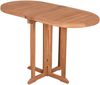deVries Balkontisch "WOODIE" aus Teakholz (Basic) oval beidseitig abklappbare Tschplatte Größe 120 x Bild 5