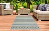 Carpetia Outdoorteppich Sisal Teppich in & outdoor Terrasse Balkon Küche Wohnzimmer sand grün, rund, Höhe: 8 mm Bild 2