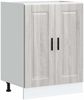 Küchenunterschrank THEO Grau Sonoma 60x46x81,5 cm | Küche Unterschrank mit Türen Bild 2