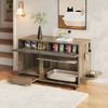 Katzenstreukasten-Schrank mit versteckter Katzentoilette, multifunktionaler Aufbewahrungsschublade, Sandablass-Schublade,Eichefarbe Bild 5