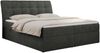 Boxspringbett Polsterbett mit Multipocket-Matratze und Topper - DIEGOS - 140x200cm - Dunkelgrau Stoff - H3 Bild 3
