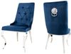 Edler Stuhl LION Samt blau Löwenkopf Hochlehner Esszimmerstuhl Bild 5