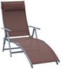 Outsunny Gartenliege Garten Metall Stoff 137 x 63,5 x 100,5 cm, Liegestuhl mit 7-Fach verstellbare Rückenlehne, 1 St, Strandliege mit Kopfkissen, Klappbar, mit Kopfkissen, 7-fach verstellbare Rückenlehne Bild 4